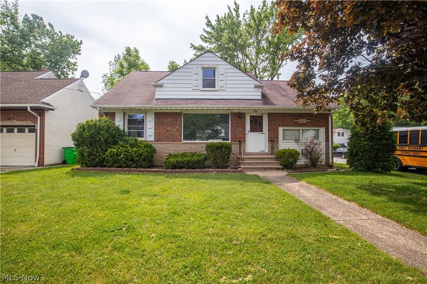 Welcome to this cozy yet spacious home nestled on a corner lot in Euclid. As you step inside, be greeted by an inviting foyer, leading you into a spacious living area adorned with natural light dancing through a large window. This large 4 bedroom, 3 bathroom brick cape cod has recently refinished hardwood floors (2024), which lead throughout most of the 1st floor. Other notable updates include a new hot water tank (2023), and a freshly painted interior (2024). With a little TLC you can make it your own, as it’s been well maintained. The partially finished basement, as well as the finished family room help there to be over 1900 sq ft of living space to enjoy. Schedule your showing today!