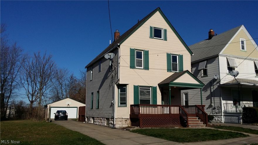 House is being rebuilt by the Slavic Village Recovery Project.  When finished, it will have a new furnace, new electrical wiring and panel, new plumbing, all new fixtures and cabinets in bathrooms and kitchen, new flooring throughout.  Since the photo was taken, the vacant house to the left has been demolished, and the lot is in the land bank.  It can be acquired for very little cost by the eventual owner-occupant.  Enjoy stress-free living with a low monthly payment, nothing to replace or fix, located just 10 minutes from downtown Cleveland.  Live Near - Go Far