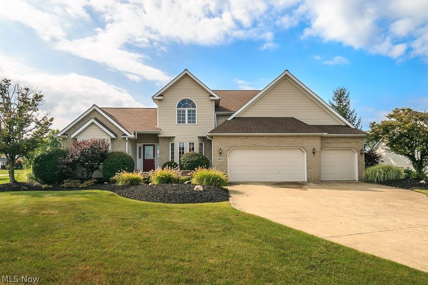 Welcome home to this stunning 5 bedroom home situated on a beautifully landscaped corner lot in Concord Twp! Formal dining room features a tray ceiling, a large bay window and plenty of room for gatherings. Spacious Eat-in kitchen with all stainless steel appliances, granite counter tops, tile backsplash, center island & a walk-in pantry. The kitchen leads to the gorgeous sunroom with windows surrounding the room and a glass door out to the patio. Relax in the great room with vaulted ceilings, a wall of windows offering plenty of light, and a brick feature fireplace that is gas or wood burning. 
Huge first floor master retreat with a built-in window seat, his and her closet with built in safe and an updated full bath with granite counters, double sinks, jetted tub, separate shower & gorgeous ceramic tile work throughout.
Upstairs you will find four spacious bedrooms, all with ceiling fans, plenty of closet space and natural light. There is also a linen closet and another full bath.