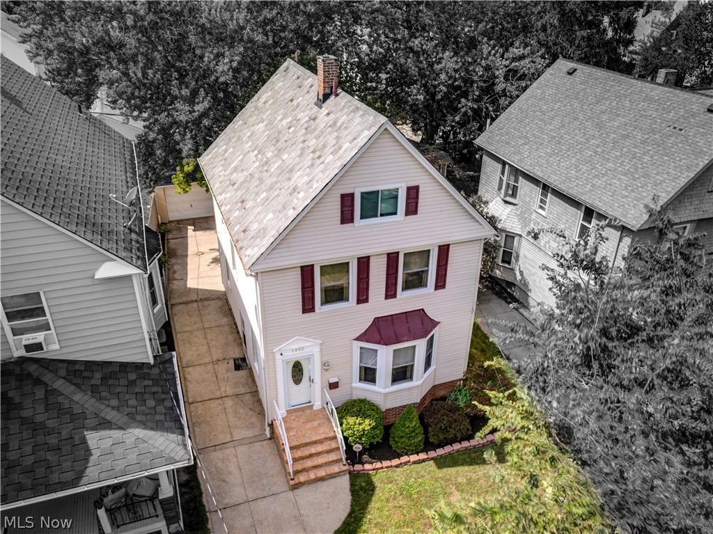 Fantastic opportunity to live in a perfect downtown Lakewood location with this updated 3 bedroom, 1.5 bathroom home! Kitchen was completely remodeled to feature a spacious design with painted cabinets, hardware, subway tile backsplash, fresh countertops, easy to clean flooring, recessed & pendant lights. The kitchen was opened up to the generous formal dining room and has a wonderful serving island. Through the dining room is a family room that is brightened by a bay window. Finishing the main level is a convenient half bathroom that is rare to find in this style home. Upstairs, the master bedroom is quite large and has two closets. Additional bedrooms are generous and the main bathroom is appointed with an updated lighting fixture and vanity. Downstairs, the possibilities are endless with the usable unfinished basement. The walls and floor are painted so it is easy to have a play area or storage. Outside, the backyard has usable greenspace and an oversized 1.5 garage has opener and w