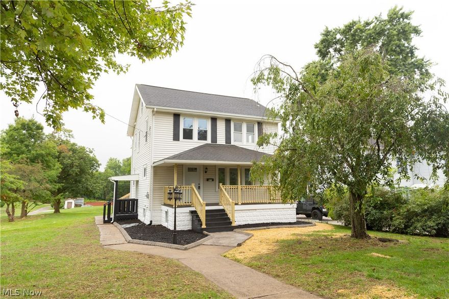 Fantastic remodeled home in the village of Navarre! From top to bottom, this home is renovated and ready for a new owner to enjoy maintenance free living for a very long while. Gorgeous front porch, new back deck off the eat in kitchen, and huge back yard. The custom kitchen is brand new as well as 2 fully renovated bathrooms. The laundry is now located on the first floor. Easy access, the basement is clean, freshly painted, and ready to use as additional living space or storage. The walk up attic area could also be another finished area with very little work. This home is professionally renovated with an eye to detail and design. Simply move in and enjoy!