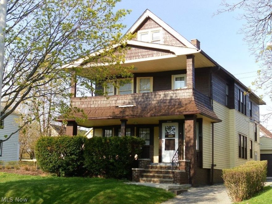 Investor-friendly duplex opportunity in Shaker Heights generating $2,165/month in rental income. This well-maintained two-family property features hardwood floors throughout, spacious living areas, and classic character typical of the area’s 1920s homes. Each unit offers comfortable layouts with strong rental demand.  One unit is currently rented for $920/month until 10/31/26, while the second unit - currently rented for $1,195 plus a $50 month-to month fee, will be vacant at the end of the month.  This creates an excellent opportunity for an investor to increase rents, place a new tenant, or owner-occupy while generating income. Owner pays water and sewer.  Additional highlights include a full basement, separate living spaces, and a detached garage, offering added storage and tenant convenience. Located just minutes from shopping, dining, and major medical and employment centers near Cleveland Clinic and University Circle, this property presents a solid opportunity for both new and seasoned investors looking to expand their portfolio with a performing asset in a desirable rental market.