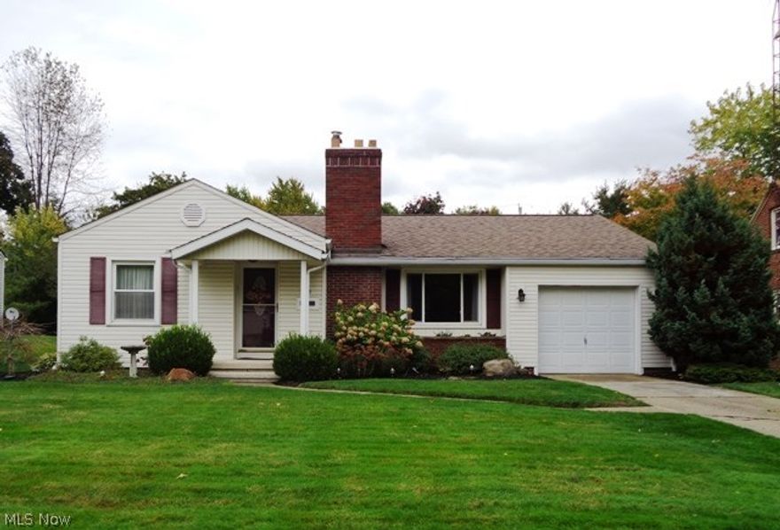 This three bedroom ranch full of character & charm...perfect for starter home or downsizing!  Spacious living room with gas custom fireplace/fluted trim/built in cabinet/shelves. Updated fully applianced kitchen with eat in area & under cabinet lighting. Formal dining room overlooks enclosed porch and patio. Size-able master bedroom. Third bedroom  currently being used as an office with 1st floor laundry hookup.  This lovely home has a large, fenced in, back yard perfect for relaxing or letting the kids run and play.  Updates include: furnace, A/C, roof, windows and doors, interior paint & some flooring & light fixtures.  Move in ready!