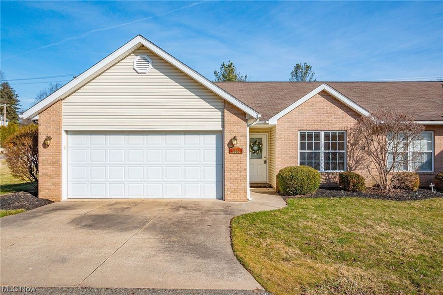 A rare opportunity awaits at 4009 Pelham St. in Plain township! Tucked away on a dead end street, across from Martindale Park sits this beautifully laid out ranch condo built in 2006! The open concept kitchen and living area with high ceilings, an electric fireplace and kitchen island with electric makes for such a cozy setting. Double doors lead you from the living area to the back patio that is partially fenced for privacy! The primary bedroom has a walk-in closet and a primary bath with double sinks, a jetted jacuzzi tub and a shower! The second full bath is conveniently located in between the second bedroom and the living area! There is ample storage space located in the finished attic room! This room could actually be used as a small bonus room for crafts or an office if necessary! This property comes with all appliances including the washer and dryer. Since being built eighteen years ago, this condo has been in the same family and has been meticulously maintained. The furnace has just been serviced this year and the luxury vinyl flooring was professionally installed in 2019! The HOA includes lawn care, snow removal, trash and exterior maintenance! Schedule your showing and make this easy living property yours today!!