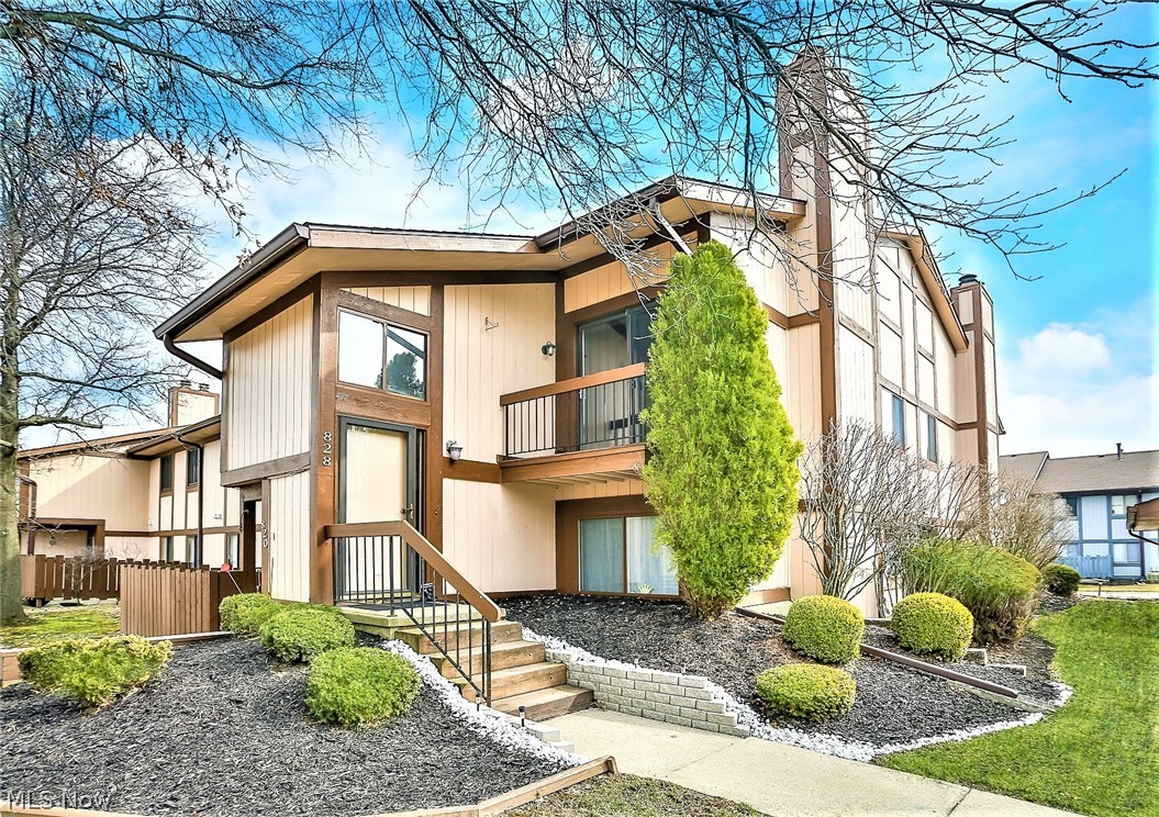 ** Beautiful MODERN Updated Condo In Copley Township/Copley-Fairlawn LSD W/1,064 Sq. Ft Features 2 Bdrms, 1 Bathrm, Balcony And Garage! *Such A Serene Setting, Tucked Away W/A Community Inground SWIMMING POOL, Playground, Clubhouse & Pond W/Benches ~ This Is The Place To Be! *VAULTED And Triple BEAMED Ceilings Make This Condo Feel Super Airy And Open! *Oversized Fresh WHITE Trim Throughout! *Updated 6 Panel White Interior Doors *Brand NEW Soft CARPET In The Great Room, Stairway, Hallway And Both Bedrooms! *Fresh Paint *Walk In To A 2 Story Foyer W/Black Accent Chandelier, Ceramic Tiled Floor *Black Accent Railing To The Main Living Area *Great Room OPEN To Formal Dining Featuring An 11'+ Long Walk In Closet, Fireplace W/DRAMATIC Floor To Ceiling Brick, Wood Mantel & Brick Hearth, Triple Ceiling Beams & Sliders To A Personal Balcony! *Dining W/Shiny Updated Wood Floors, Drop Down Ceiling Fan & 14' Ceiling *Bright Wide Kitchen W/Doors To Laundry, Ceramic Tiled Flooring, Black Accent Breakfast Bar, UPDATED Expresso Shaker Style Modern CABINETS W/Lazy Susan, Oversized Stainless Pulls, Updated Countertops, Mosaic Glass Tile Backsplash, Insinkerator Disposal, Equipped With Frigidaire Dishwasher, Refrigerator, Gas Stove W/Stainless Hood + Stainless/Black Free Standing Microwave *2 Bdrms W/Blinds & Master W/Crown Molding, Walk In Closet! *Bathrm GRANITE Countertop W/White Vanity, Scroll Mirror, Double Towel Rack *HOME WARRANTY For Peace Of Mind! *LIVE VIDEO WALKTHROUGH V.Tour ~