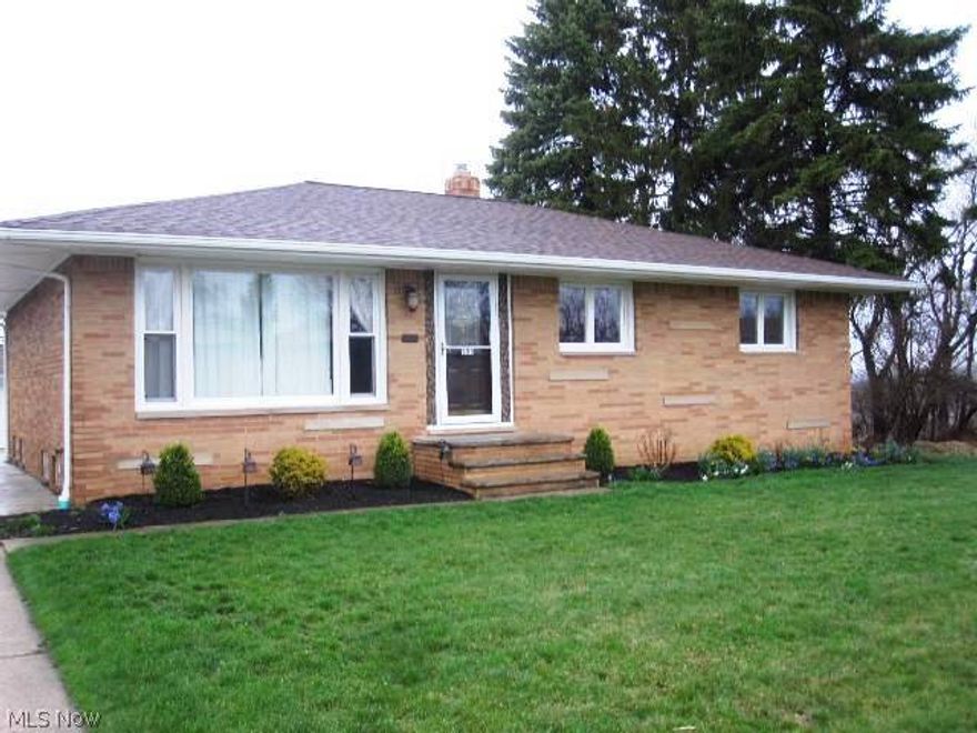 Stunning brick ranch sits on top of the city with a view of the city skyline and Northeast Ohio horizon that you can enjoy while sitting on the patio or nestled by the firepit. Totally redone from top to bottom. Entire first floor lined with hardwood and ceramic. Remodeled eat-in kitchen w/Corian counters and ceramic tile opens to formal dining and living rooms. Tiled full bath serves 3 spacious bedrooms w/additional remodeled half bath off kitchen. Full finished basement recently redone with new drywall and brick veneer, giving it a studio or "warehouse" look. Awesome for entertaining, with bar, pool table and surround sound. Workshop and laundry area w/shower finish off the basement. All appliances included. Roof 2010; windows 2006; HVAC system 2007; and updated 100 amp electrical panel. Sprinkler system. All on a quiet cul-de-sac nestled next to a wooded lot. Seller welcoming offers. Easy to show!