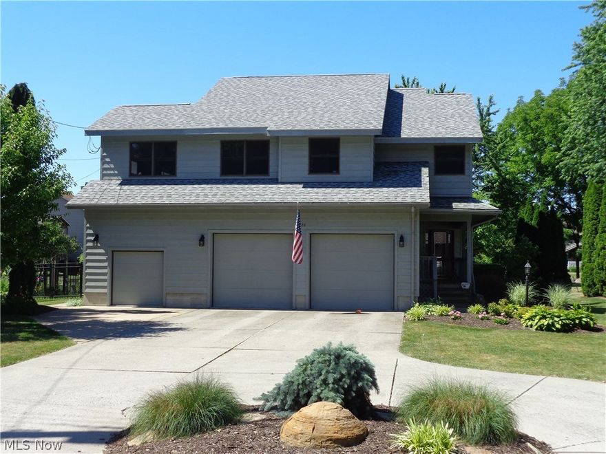 HOT HURON! Very well maintained large cedar sided 3 bedroom, 2.5 full bath home featuring a back yard paradise w/in-ground Gunite heated pool, large patio w/sunken hot tub & beautifully landscaped. 2 Story living room w/built-in entertainment center & vaulted ceiling, great room/dining room combo w/gas fireplace. Open kitchen w/breakfast bar & stools, solid surface counter tops, Bosch gas cook top, Culligan drinking water tap built into the sink & the newer major appliances stay. Nice master suite w/walk-in closet & full bathroom w/bidet. Newly remodeled 2nd floor full bathroom w/separate laundry room w/washer & dryer. Finished basement w/30x18 family room & 13x12 finished room that could be a 4th BR. Additional features of this custom built home built in 1991 are whole house generator, central air, attached 3 car garage w/the smaller garage being heated, relaxing 3 season room w/French door entry & plexiglass windows, pull down upper floored attic for extra storage, newer bath fitters tub w/glass shower doors, water softener that stays, newer furnace, newer roof, Anderson windows, black iron fencing & more.