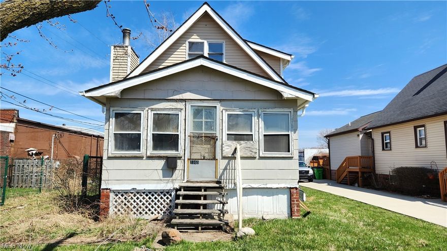 Great investment opportunity in Wickliffe! A 2 bedroom and 1 bathroom bungalow with a detached 1 car garage and a full unfinished basement. House needs lots of work and is priced accordingly!