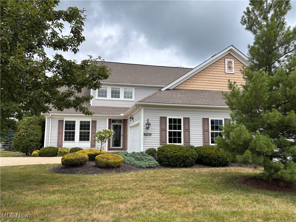 Stunning cape cod style 3 bedroom (first floor master), 2.5 bath cluster home, custom finished with higher quality finishes and features. The home boasts 9' first floor ceilings and an amazing 18' ceiling in the great room with a wall of windows. The large eat-in kitchen has abundant 42" hickory cabinets, stainless steel appliances, all of which will remain, a breakfast bar offers additional seating options. Recessed lights adorn the kitchen and dining room, as well as a ceiling fan and chandelier. The kitchen, dining room and great room are open to each other offering amazing entertaining options. A three-sided gas fireplace between the dining room and great room adds comfort and ambiance to the space. The master suite is on the first floor and is privately located. Features include 9' ceiling, ceiling fan, large walk-in closet with built-in closet system, large double door closet, abundant windows with window treatments and the master bath with jetted tub and stall shower with glass door. The laundry room is on the first floor and features ample closet storage, clothes hanging and laundry tub, washer and gas dryer will remain. A stunning powder room rounds out the first floor. The secondary bedrooms are spacious, bright and airy with large windows. Located on the second floor they share a hall bath and have a large loft / bonus room between them that overlooks the great room. The home boasts a full unfinished basement that offers numerous opportunities for storage and additional finished space. Additional features include whole house central vac and a side loading garage. A wonderful composite and viny deck adorns the rear of the home, with access from the dining room sliding glass door, and allows access to the rear yard with a tree lined view. The home has been very well maintained by the original owner.