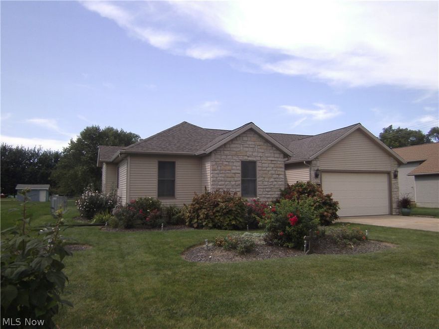 PRICED TO SELL! This immaculate and beautifully maintained custom built 3 bedroom, 2 full bath, ranch home, will be on the top of you list! Maintenance free and move in ready condition, your first impression will last! Upon entering the house you notice the craftsmanship with cathedral ceilings and rounded drywall corners. The fireplace highlights the living room that says welcome home. Featuring an open floor plan the living room, kitchen combo, has newer pergo flooring. The kitchen features Kraftmaid cabinets with pull out shelfing and a corian counter top. The appliances are all less than two years old. Leading into the bedroom area is all new carpet. The master bedroom has the room needed for a king size bed and includes a walk in closet. The master bath features a jetted tub, walk in shower, two sink vanity with quartz countertop. The two other bedroom are perfect sizes with plenty of closet space. Crawlspace has a new vapor barrier with insulation for efficient heating!