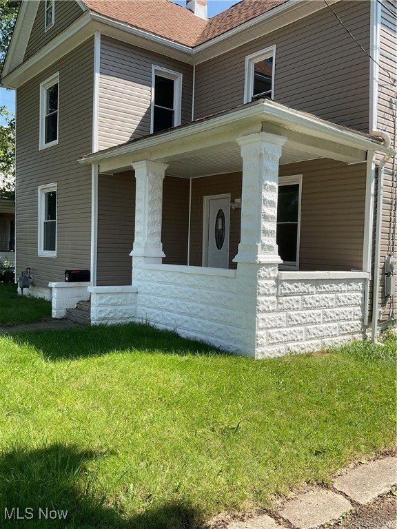 Come see this move in ready home located in NW Massillon with plenty of updates! This renovated 2 story home is located on a spacious lot and a quiet street near downtown Massillon, with quick access to highway, restaurants, grocery shopping, library, recreation center, theater, towpath and churches. Nice size new front porch, new siding and back porch. As you open the brand new front door, you will appreciate the size of the living room, the 3 large windows bringing in natural light and new flooring. Notice the kitchen has plenty of new cabinets, counter tops, pantry, lighting, paint and a double sink. Double entry into the dining room through beautiful barn doors that are also located throughout the home. Totally renovated bathroom with new vanity, toilet, smart lights and shower. Second floor has 2 spacious bedrooms with a carpeted bonus room that can be used for rec room, office or playroom. The basement is clean and dry with plenty of storage and washer/dryer hookups. The updates in this home are endless...(2024-25) updates: vinyl siding, gutters, fascia, soffit, carpet, vinyl floors, drywall, paint, electrical panel(wires/outlets), heating, bathroom, fixtures, and interior doors. Home warranty included. Other updates include glass block, water lines, plumbing, hot water tank, exterior doors, roof and windows. DON'T miss this total TRANSFORMATION!!!