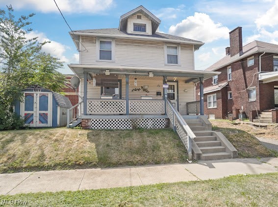 111 Arlington St NW Canton --- 3 bed | 1 full bath with 1,152 square feet of living space. Inviting covered front porch. Vinyl siding. Storage shed. Open-concept living room + dining. Gas fireplace. The kitchen has endless potential. 3 bedrooms are upstairs with the spacious full bathroom. Vinyl windows throughout. Central Air! Full basement with washer + dryer hook-ups. Canton LSD. Ideal investment to add to your portfolio. Steps away from restaurants, shopping, and more!