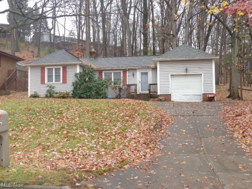 Ranch On Wooded Lot!! Large Patio Off Living Room!! Replacement Windows!! Full Basement!! Updated Electrical Box!! Fireplace in The Living Room!! Hardwood Floors!! Open Floor Plan!! Workshop In The Basement!! Home Being Sold "AS IS"!! Priced To Sell!!