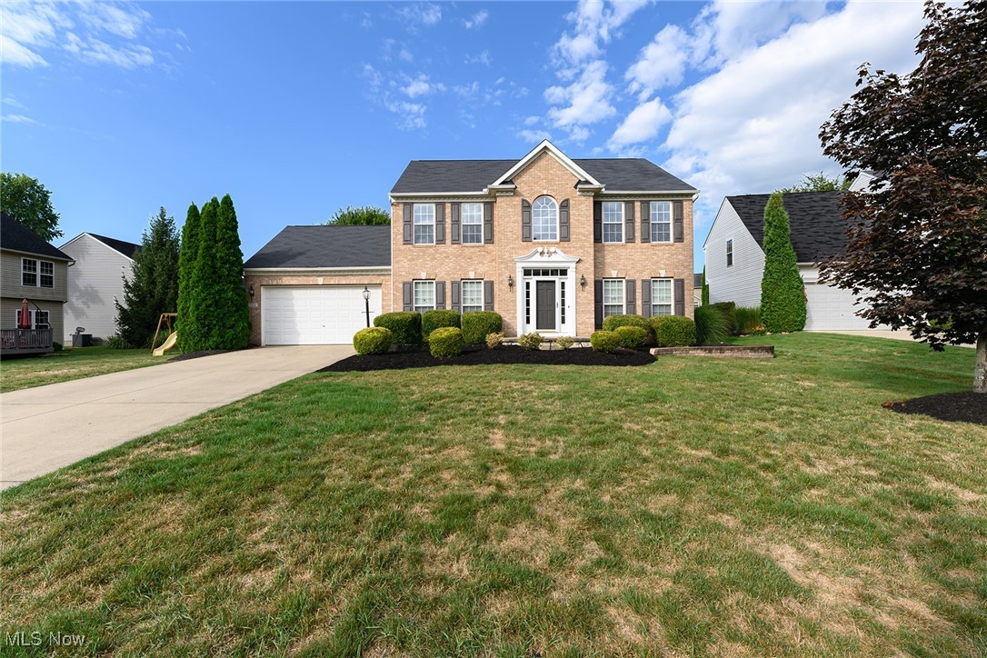This one won't last! If you're looking for a beautiful home in West Ridge Estates, then look no further. This brick front home sits on a quiet cul de sac, with sidewalks that allow you to walk or run as far as you want in the neighborhood! The current owner has made some wonderful recent updates! The first floor features 9 foot ceilings, and the freshly refinished hardwood flooring will bring lots of compliments! First floor office? You've got it! The kitchen offers white cabinetry, a center island and granite countertops, and all the appliances remain! The mudroom leading from the garage, includes built in cabinets and a bench! The family room features a fireplace, and the slider in the kitchen leads to a huge deck! There is a formal dining room as well. The second floor has 4 big bedrooms, including an oversized primary suite with ensuite bathroom with double sinks and a walk in closet. For added space, the lower level offers a huge rec room, plus plenty of storage space. EXTRAS: AC new in 2020! Water heater new in 2024! First floor hard wood flooring refinished 2025! New carpet in the family room 2025. New exterior mulch August 2025. Home warranty for added peace of mind! Absolute move in condition!
