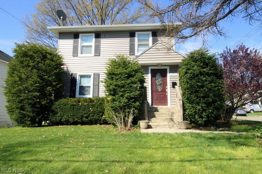 Well maintained colonial in the heart of Cuyahoga Falls. Minutes to the Natatorium fitness facility. Close to many downtown amenities offering lots of fun so close to home! A newer front door leads to a quaint foyer with hardwood flooring. On the first floor you will find the living room, dining room with wood laminate flooring and the kitchen that boasts white cabinetry, ceramic flooring, laminate countertops, stainless steel dishwasher, range, refrigerator, built-in microwave and composite sink. The second floor has 3 bedrooms and an updated bathroom. Off the living room is a fantastic 3 season sun porch. The vinyl siding was put on in 2018. Updated light fixtures. Vinyl replacement windows were installed in 2009. The roof was replaced in 2009. The electric to the garage was replaced in 2019. The backyard has a lovely white vinyl fence around the area between the home and the garage, complete with a gate. Off the kitchen is a deck that will include the grill and leads to a paver pati