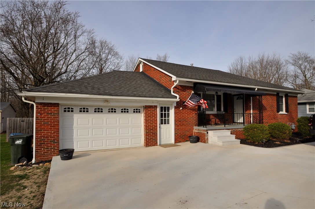 Welcome home to your full brick ranch in Avon!!! This home lives a lot larger than it looks. The family room features a large picture window and walk up access to the attic providing a ton of storage. Continue to the dining room with a sliding door that provides access to the fully fenced in back yard with newer wood deck and pool. The kitchen has a center island and a ton of cabinet storage. Off the kitchen is a huge all purpose room with shelving. The 1st floor is finished off with the primary bedroom with an ensuite bathroom, the 2nd bedroom and a half bath. The basement features the laundry room, recreation area, office, an additional room that could be a 3rd bedroom, a half bath and a large soaking tub. Head our back through the ultimate man cave with nature stone flooring, a wood burning fireplace, and garage door opening to the back yard. Major updates include a new driveway, new roof and newer furnace. Call for your private showing today.