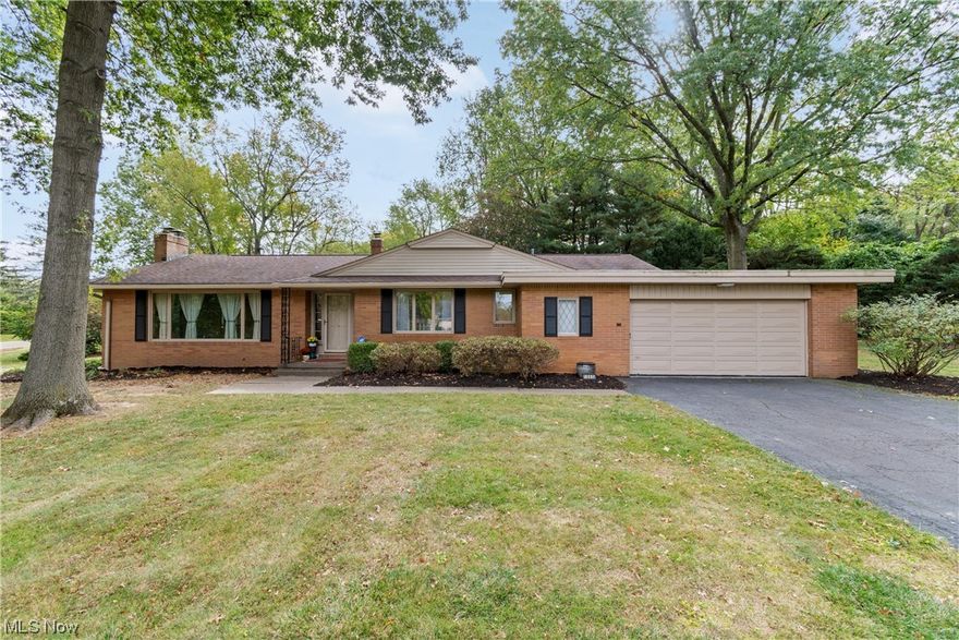 Brick ranch with space for everyone. This spacious home offers three large bedrooms, owners suite has spacious closet, remodeled bath, wood floors and plenty of natural light with its large window. The living room, dining room and vaulted family room are open and living and family room offer woodburning fireplaces. The sunken family room is surrounded by windows, bookshelves and beautiful fireplace which opens to the backyard private patio with firepit for those fall evenings.
Kitchen features stainless steel refrigerator, dishwasher and sink. Wall oven and cooktop convey. The full unfinished basement features fireplace and plenty of room to finish for additional square footage.  A 2+ tiled wall garage with water, attic storage, electric and garage door opener. Service door in rear of garage that opens to a small patio. This home is great for entertaining or hosting family and friends. Many options on this quality built home.