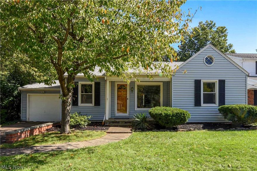 Prepare to be Moved!...Into this quaint 3 bedroom ranch that's ready for you to make it your own!  Open living room, with beautiful hardwood floors, gets lots of natural light from the picture window.  Great storage space in the kitchen with the many cabinets. Convenient breakfast bar is perfect for a quick bite.  Enjoy dinner in the dining space with a view of the private, fenced backyard.  Relax on the three-season porch and take in the changing seasons.  Three bedrooms, all with hardwood floors, share an updated full bath. Neutral paint throughout complements any decorating style. Great location close to restaurants, shopping, Crocker Park and major highways. Make an appointment to see this charming ranch today!