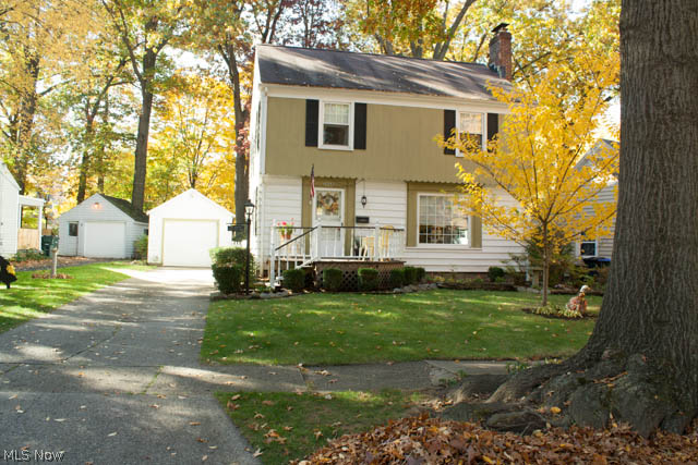 Well-kept 3 Bedroom Colonial in River Estates features large, fireplaced Living room with crown molding, Formal Dining room with built-in corner hutch, Eat-in applianced Kitchen with small, built-in china cabinet and pantry. Upstairs are the 3 nice-sized bedrooms and full bath. There's also an enclosed back porch which leads to the fenced-in backyard and 1-car garage. Finished basement and laundry area give you more living space. Newer windows. Hardwood floors under carpet. Make this your new HOME!