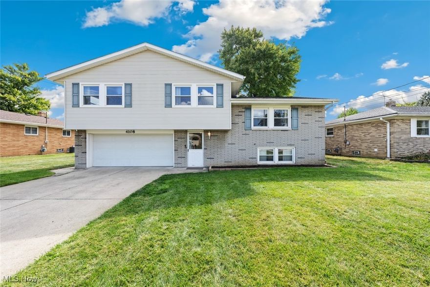 Welcome to this sharp brick and vinyl split level that offers a perfect blend of charm and functionality. The decor was designed with a cozy, inviting atmosphere that feels just like home. As you step inside, you’ll notice the spacious entry that leads to a convenient full bath, comfortable family room and a large laundry/utility room.Also accessible from the main entry is the attached two car garage that offers great storage and a door to the fenced in backyard. The living area has a super cozy feel, perfect for gathering with loved ones. The layout flows seamlessly, making it easy to entertain or simply enjoy a quiet evening. The kitchen, a true heart of the home, was completely remodeled in 2023 comes complete with newer appliances, including a stainless steel stove, refrigerator, dishwasher. Upstairs, four bedrooms provide a serene retreat, each thoughtfully designed to maximize comfort and relaxation. The second full bath completes the upper level of this home. The enclosed 3 season room is accessible from the eat in kitchen and overlooks the spacious backyard that offers great space for outdoor entertaining and fun! This split-level gem is not just a house; it’s a place where memories are made, and laughter is shared. You’ll find that it captures the essence of what makes a house a home. Please see the supplements for a list of updates. Updates include HVAC 2020, Garage door opener 2021, and the Sellers have contracted with a roofing company to replace the roof as of October 2024.