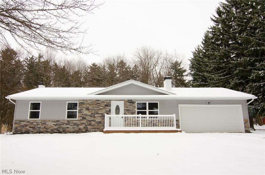 100% transformed home!  Roof, gutters, siding, windows, A/C, furnace, hot water heater, garage door & opener, doors and complete interior are all new!  The cedar front porch has built in lighting and vinyl railing.  Enter into the open floor plan with waterproof laminate flooring, recessed lighting and neutral color palate.  Bright living room has a wood burning fireplace.  The eat-in kitchen has a shiplap feature wall, gorgeous granite, hand blown glass pendant lights, glass back splash, farm house sink, stainless Samsung appliances, tons of beautiful soft close cabinets and sliders out to the back patio.  The main bathroom has tile flooring, tile tub surround and a spectacular granite top vanity.  All bedrooms are carpeted. The master bath also features tile flooring, tile walk in shower, storage nook and beautiful double vessel sink vanity.  The finished basement has carpeting, recessed lighting, new stairs and another wood burning fireplace!  Utility/laundry room provides plenty of
