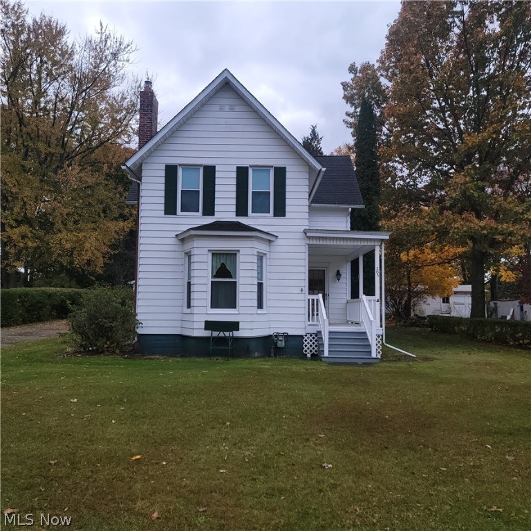 READY TO SHOW! This 1897 Century Home is ready for your review. The Sellers have worked relentlessly to get ready for your Moving Day. After pulling up to the 2 car garage make your way through the back door into the lg Mud Room and see the 8' counter with sink, floor to ceiling Pantry cupboard, closet and laundry hook up. Next enter the kitchen and see the refrig , range, microwave and cabinets along the East and South walls. To the right on the West wall open a door to the 4'x5' pantry and move on to the full height wooden Pantry cupboard. Next enter the 15'x15' Dining room where you will see a door to the downstairs full bath (South wall), front door and opening to the 15'x15' Living room with 21sq. ft. walk in Bay window (North wall and fireplace on East wall). Next, off the DR find the Bedroom 1 (or other) next to the stairs. Up to the landing and step up to the 2nd fl hallway in front of the lg Full bath. Down the hallway to bedroom 2, left and step down to bedroom 3, or rig
