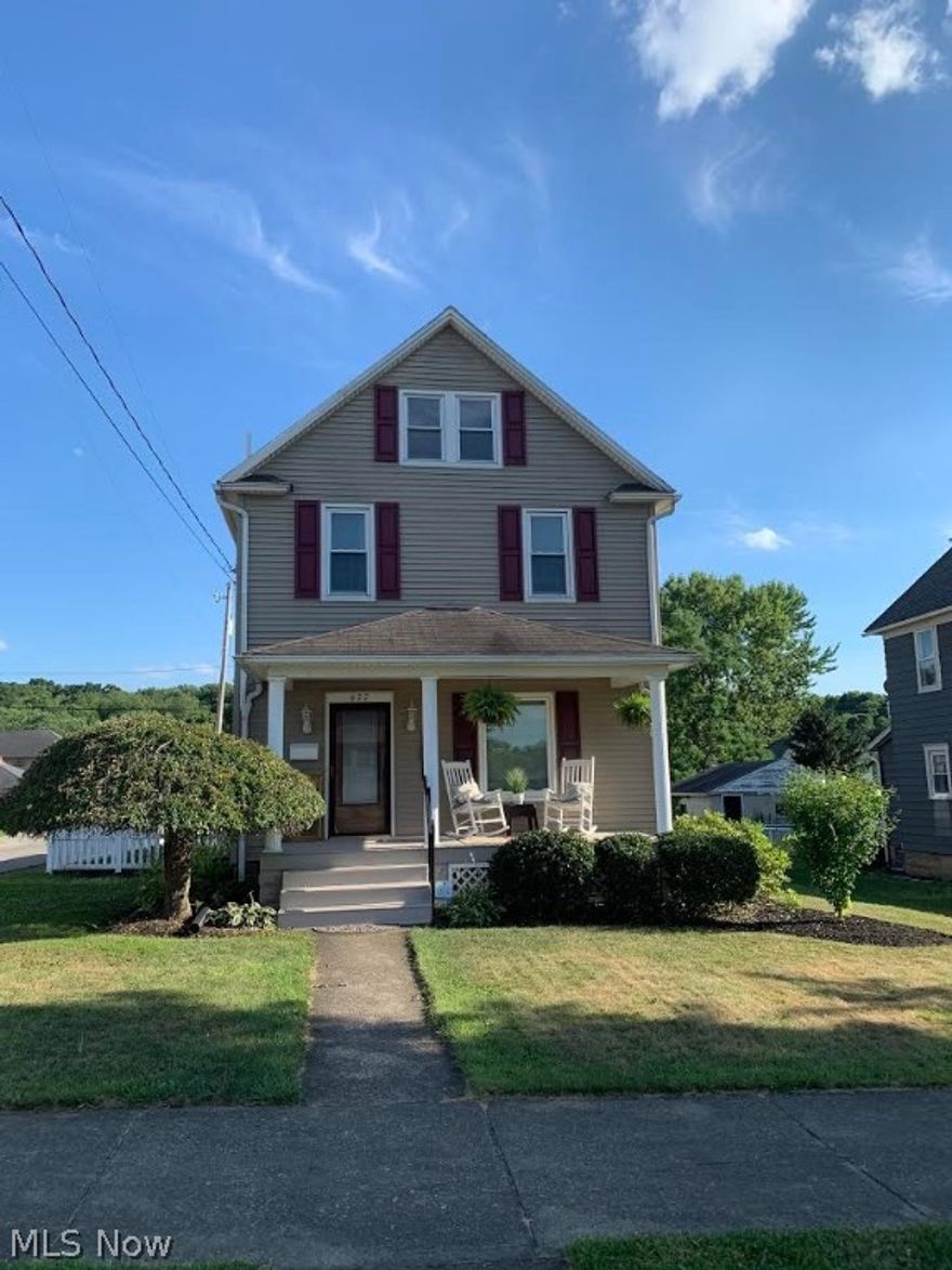 Welcome to 627 Alice St. This cozy 3/4 bedroom home sits on corner lot in a beautiful, quiet neighborhood in East Palestine School District.  Don’t miss the opportunity to see this updated 3/4 bed and 1.5 bath, three story home. On the first floor you’ll find an updated oak kitchen with a spacious formal dining room. The family room right off the kitchen has newer flooring, with the formal living room having newer carpet as well.  On the second floor, you’ll find 3 bedrooms with fresh carpet throughout and a full bathroom right by the master. The third floor is the home to a spacious walk-up attic. The attic can easily be a 4th bedroom or use it for storage. All landscaping has been updated with a brand-new walkway to the 2.5 car detached garage from the large, relaxing back covered patio. Brand new HVAC just installed in March 2020. Side-door entrance to clean basement.  The fenced in backyard also has a storage shed with plenty of room. Don’t miss out on the opportunity to see 627 Al