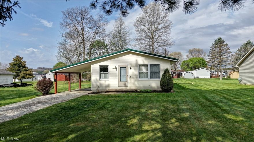 Welcome to this cozy, well-maintained 3-bedroom, 1 full bath home located at 445 N George St in West Lafayette, Ohio. If you’re looking for low-maintenance living with the convenience of primarily one-floor living, all situated on a quiet lot in the desirable Ridgewood School District, this home is a perfect fit. Inside, you’ll find three generously sized bedrooms, each with closet space, along with a beautifully remodeled full bathroom completed in 2024. The home has been freshly painted throughout, creating a clean and inviting atmosphere. Additional updates include a durable metal roof installed in 2018 for long-term peace of mind. This home also features a high basement ceiling that offers excellent potential to be finished at your convenience—creating valuable additional living space downstairs, ideal for a second living area, home office, gym, or entertainment space. Conveniently located close to town and the local ballpark, the area is set to become even more appealing with a newly approved splash pad planned nearby—adding future recreational value just minutes from your doorstep. Affordable homes like this—priced under $200,000—are becoming increasingly hard to find. Even better, this property qualifies for FHA, VA, and USDA financing, making it accessible to a wide range of buyers. Don’t miss your chance—schedule a showing today before it’s gone!