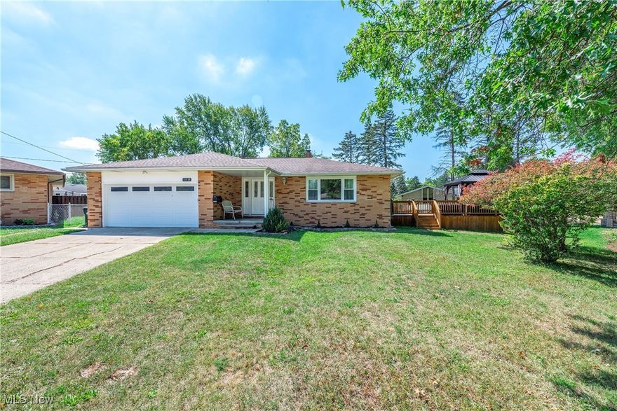 Tucked away on a quiet cul-de-sac, awaits you; beautifully updated 3-bedroom, 2.5-bath brick ranch. From the moment you step inside, you’ll notice the attention to detail and modern upgrades that make this home truly move-in ready. The open and inviting layout features new luxury flooring, updated lighting, and a walk-out slider that leads to a new side deck ideal for morning coffee or evening relaxation. The kitchen is a showstopper, boasting all-new granite countertops, custom cabinetry, and high-end stainless steel appliances that make cooking a joy. Summer fun awaits in your above-ground pool with a private gazebo; the ultimate spot for entertaining, relaxing, or hosting unforgettable get-togethers. The fenced backyard also includes a patio that’s easily accessed from the cozy step-down den. In the lower level of the home you’ll find your partially finished basement offering a spacious rec area, an additional full bathroom, and a flexible office/guest room space perfect for visitors or a quiet home office. Nestled in a peaceful neighborhood yet close to shopping, dining, and major conveniences, schools and parks! Perfectly maintained, thoughtfully updated, and ready for its next chapter; this one won’t last long!