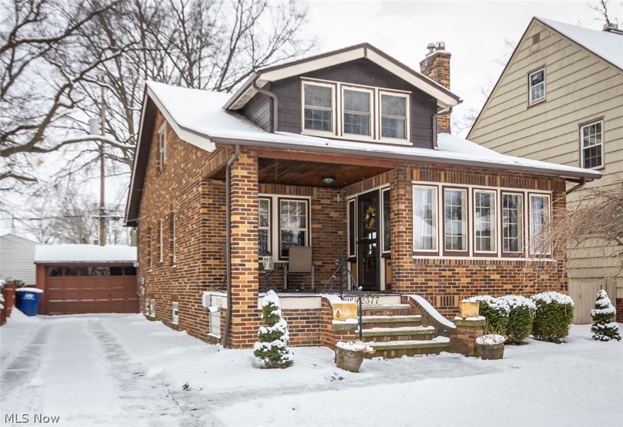 You will fall in love with this beautiful Western Craftsman Bungalow on iconic street close to Rocky River Reservation, Impett Park, shopping and highway access.  Details include newer fixtures throughout, crown molding, wide trim and baseboards, arched entryways, original/gleaming hardwood flooring throughout and solid wood doors. Living room includes a French entry door, tons of sunlight filled windows and beautiful gas ready stone fireplace with built-in glass cabinet and stained glass Frank Lloyd Wrightish stained glass window. The dining room includes built in china cabinets and perfect for family entertaining.  Walk into the quaint kitchen with custom wood cabinets/appliances/darliing built in spice cabinet/oversized pantry closet and darling eat-in bistro area.  Enjoy the 2 first floor bedrooms with full bath featuring original vintage ceramic tile floor.  The second floor boasts the master bedroom with nice size closet and 4th wonderfully sized bedroom, large remodeled 1/2 bath