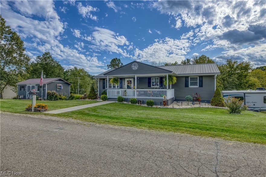 Welcome to your cozy retreat in the heart of the charming Ridgewood Acres subdivision! This beautifully updated 3-bedroom, 2-bathroom house is a true gem. Step inside to discover a world of comfort and warmth. The spacious living areas have been thoughtfully designed, and you'll love the brand new carpet that was added in 2020. The kitchen is the heart of this home, featuring new countertops, sink, dishwasher, and stove that were all installed in 2018. It's a perfect space to cook up your favorite meals and entertain friends and guests. Looking for relaxation? Head to the four-season room, where you can enjoy the changing seasons in comfort. Step outside onto the large covered front porch, perfect for sipping your morning coffee or watching the world go by. Now, let's talk about the outdoor paradise that awaits you. The backyard is enclosed with a metal fence, ensuring both privacy and peace of mind. Plus, there's a beautiful koi pond with a soothing water feature that adds a touch of