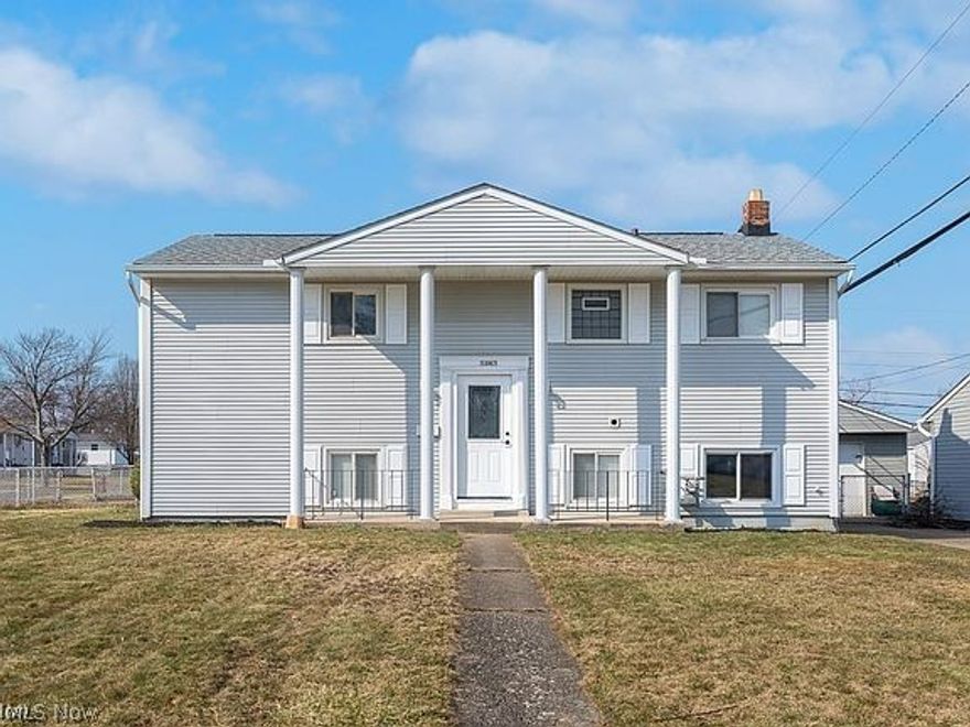 Charming colonial fully renovated  with many updates  very clean. Move-in condition.  Excellent Location close to Cleveland airport, grocery and stores. This lovely immaculate spacious home offers 5 bedroom and 2 bath features a bi-level  floor plan with large living room space.  Detached 2 car garage,
Finished living area 1,804 sq ft. , Chain link fence in, Lot size: 8,315 sqft.  Lot features: corner lot, parcel number 34330055 special condition standard.  Single family residence with Bi-level style, construction material: Frame roof composition, shingle , luxury vinyl tile flooring. Central air cooling and force air heating features. Dishwasher, disposal, microwave, range and refrigerator with interior features of double pane windows. ceiling fans and pantry stone countertop. Main level:  1  bathroom and 3 bedrooms. Living room flooring offers luxury vinyl tile located on the  first level with 10 x 15 dimension . Kitchen is located on level 1  offers  dimension of 7 x 10  with luxury vinyl tile. Primary bedroom located on level 1  offers 10x10 dimension with luxury vinyl flooring. 
Bedroom 2 and 3 are located on level 1 as well with luxury vinyl flooring. 
Bedroom 4 and 5 are located on level 2  along with one full bathroom. Laundry room is also on level 2.  
Beautifully renovated and clean 
Located in a very quiet neighborhood.