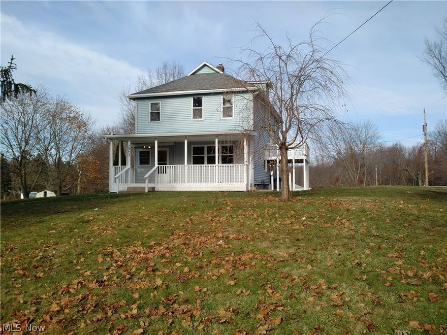 Better than new Century farmhouse on nearly an acre! Remodeled kitchen: New Granite Counters, New Ceramic Faux Marble Flooring, New Cabinets & Pantries, New sink, New Delta Faucet w/warranties, New Lighting, All New stainless steel Maytag appliances: Dishwasher, Refrigerator, Stove & Microwave. Formal Dining Room and large Living Room  have New high quality Laminate Flooring & New Chandelier & Remote Ceiling Fan. First floor Laundry w/lots of shelving. First floor bedroom w/New Carpet, New Closet doors, New Drywall & Door. First floor full Bath with New Flooring, New Vanity, New Lighting, New faucets, Newly tiled shower, New Toilet, New Plumbing. Master Bedroom w/Cathedral ceiling, New Carpet New inset Lighting, New Walk-in Closet, New Sliding Barn Door and New custom closet shelving. Master Bath w/New Double Sink, New Lighting, New tub/shower/surround, New faucets, New toilet, New Flooring, New Drywall, New windows & Door. Second Bedroom has New carpet, New electric, New Lighting, New