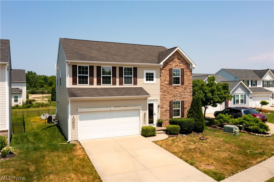 Welcome home to this beautiful colonial in the desired community of Timber Ridge! Walk in the front door and you will see a welcoming living space that can also be used as a sitting room or office. At the rear of the first floor the open floor plan will please you. The large family room has a gas fireplace and the open floor plan is perfect for entertaining! The beautiful kitchen is stunning with granite counter tops, cabinet lighting, gunmetal LG appliances, and pantry. This area has been freshly painted with a pleasing grey color. The morning room is perfect for morning coffee or can be used for a dining area with views to the backyard and the concrete stamped patio with pergola! Upstairs offers 4 large sized bedrooms, additional full bath, and laundry room. The 13x20 owner's suite provides a glamor bath with a sunk in tub and 13x6 walk-in closet. Need another living space? Let's go to the basement. Here you love the 17x15 additional family room! The other side of the stairway has an additional area that is a perfect area for gaming, bar space or sitting space. Also in the basement is an oversized 24x14 storage area. Spend the warmer months outside entertaining on your partially fenced backyard! The landscaped stamped concrete patio with pergola is gorgeous! Located close to local highways, shopping and entertainment, don't miss out on this opportunity! Call for a private showing today!