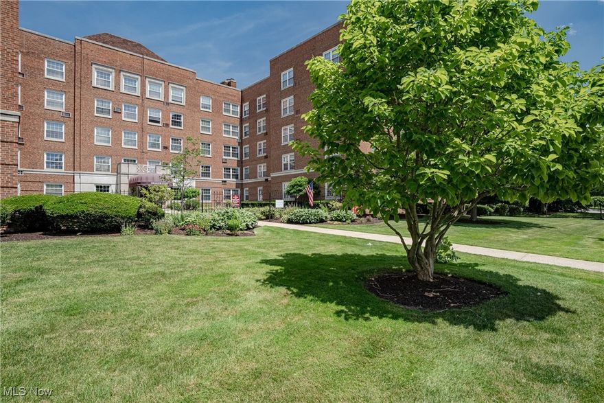 Welcome to 19201 Van Aken Blvd #211 – Comfort, Convenience & Classic Charm!
This well-maintained condo offers a spacious layout in one of Shaker Heights’ most desirable buildings, just steps from the vibrant Van Aken District and directly across from the RTA Blue Line for easy city access. Inside, you’ll find updated LVP flooring and fresh neutral paint throughout, creating a move-in-ready space filled with natural light. The generous living room flows seamlessly into the formal dining area—perfect for everyday living or entertaining guests. The kitchen includes all appliances, a separate entrance, and charm with practical function. The primary suite features a private full bath and walk-in closet, while a second bedroom is just steps from another full bath, ideal for guests or a home office setup. Enjoy peace of mind with all utilities included in the HOA fee. Building amenities include an exercise room, party room, heated, secure garage parking with 24 hour attendant and bicycle storage, and a spacious outdoor terrace with serene views of the Shaker Country Club golf course. A fantastic opportunity to live in a classic Shaker building with unmatched walkability and access—schedule your showing today! Home is Point of Sale Compliant!