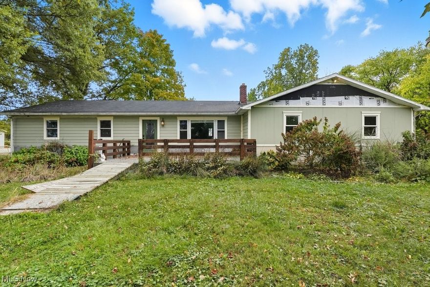 Put your finishing touches on this ranch on almost 2 acres of land with a 1,300+ SF outbuilding and 2 car attached garage. A nice open floor plan with a spacious kitchen and island flowing into the family room, dining area and leading to a sun room. 3 bedrooms and 2 full baths. One of the bathrooms does need to be finished.