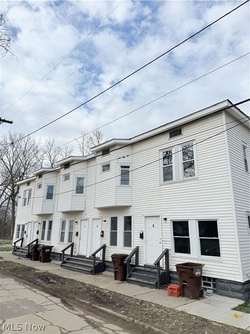 Welcome to 3900 W 23rd Street, a five unit building with over 6,000+ SF of living space. All Five 2 bedroom 1 full bathroom units have been remodeled/renovated. Separately metered for gas and electric with new electric panels and wiring, high efficiency furnaces and hot water tanks. Additionally units have vinyl LVP, interior paint, vinyl windows, kitchen cabinets and countertops, sinks, refrigerators, electric ranges, bathroom vanities, toilets, and tub surrounds. All five units are configured with a main floor that includes the living area and kitchen, second floor with two bedrooms and full bathroom, and an unfinished walk out basement. Prime Location - rapidly developing area, this building benefits from proximity to major employers, including the steel mills, MetroHealth Hospital, and downtown Cleveland. Enjoy easy access to highways and public transportation. Opportunity for a new owner to accept Voucher based Section 8 Subsidy in an effort to significantly increase the rents OR continue operating as a market rent property. Ideal stable investment with additional value add opportunity! Neighboring parcel included!