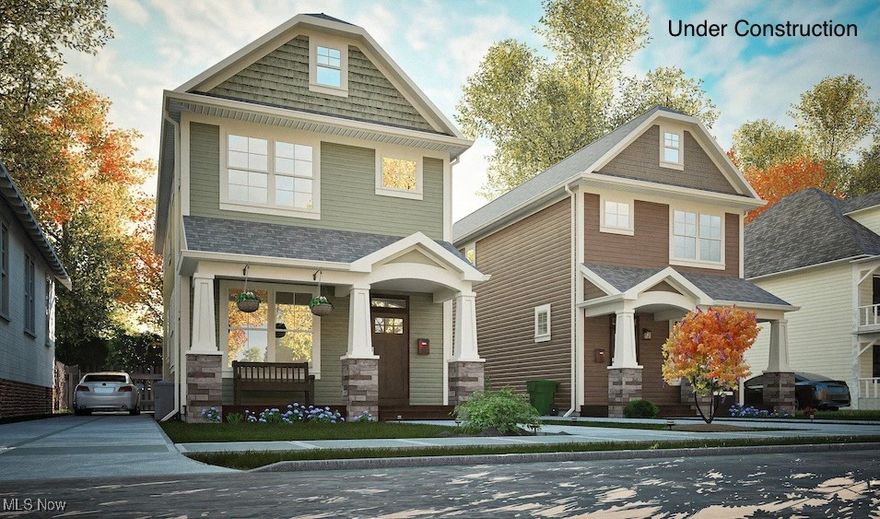 This home offers many incentives from the city including being eligible for Cleveland’s 15 yr tax abatement program, $15k downpayment assistance, interest rate buydown, $5k closing cost assistance, & No PMI. This is an exceptional residence designed for those who value both comfort & modern living & is perfect for anyone seeking a stylish home in a prime location. Located in the Circle East District steps away from University Circle & Little Italy, The Elliot is designed to pay homage to Cleveland’s classic craftsman-style homes while incorporating sustainable construction practices & modern interior. With an expansive floor plan, this home offers two levels of living space, including an unfinished basement ready for your customization & an attached 2-car garage with an EV charger. The main floor is thoughtfully crafted for everyday living, boasting 10-foot ceilings & a neutral color palette that enhances the sense of space and light. Enjoy a bright & inviting atmosphere, thanks to the blend of recessed & natural lighting throughout. The dining/living combo is perfect for entertaining, providing ample room for family gatherings. The kitchen comes equipped with high efficiency appliances making meal prep a breeze. A convenient half bath is also located on the main level. Upstairs, the primary bedroom is a true oasis, featuring a generous walk-in closet & a luxurious ensuite bathroom. The second & third bedrooms are also generously sized, offering versatility for family, guests, or even a home office. Step out onto the second floor balcony & enjoy a breath of fresh air, providing a peaceful retreat right from your home. The 2nd level also includes a full bath & laundry adding to the home's practicality. With a projected completion date set for Dec 2025, this home could be yours for the new year. Don't miss this incredible opportunity to live in luxury & style in one of Cleveland's most sought-after neighborhoods.