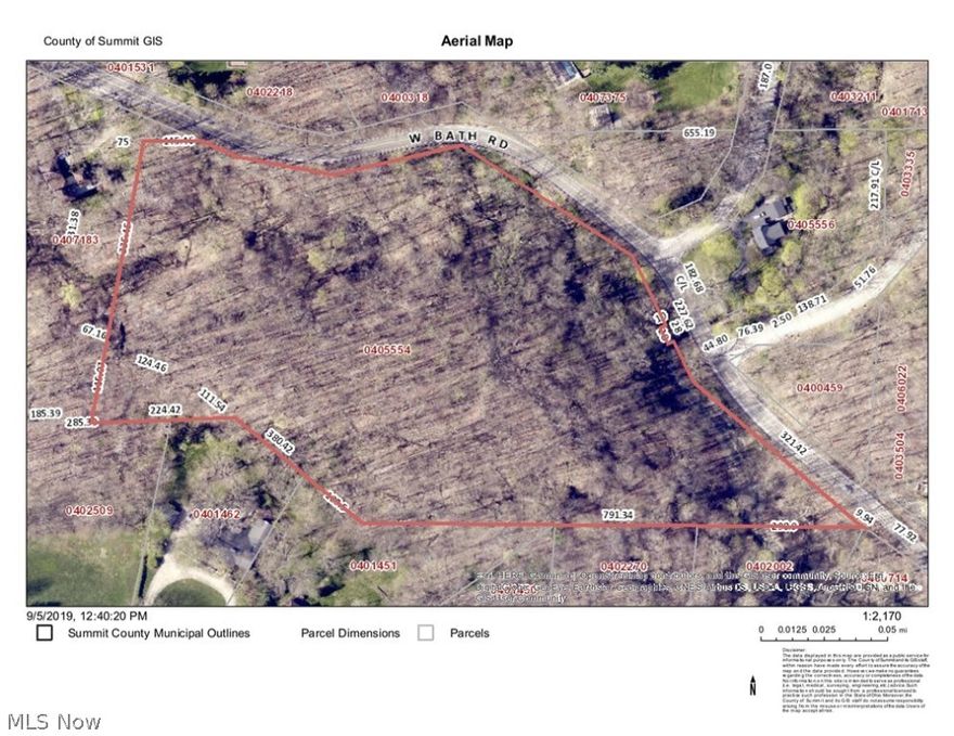 Located in the quiet Bellaire neighborhood in Bath Township you'll find this spectacular approx 11 wooded acres with approx 1300 ft frontage on Bath Rd.  You can access the property from Walnut Ridge Rd via an easement between 2825 and 2863 Walnut Ridge.  Build your dream home at the end of a scenic driveway.  The level approach leads to approx 3 acres perfect for your home site with huge mature trees and possibility of expansive views of the ravine and creek. Incredible privacy awaits.