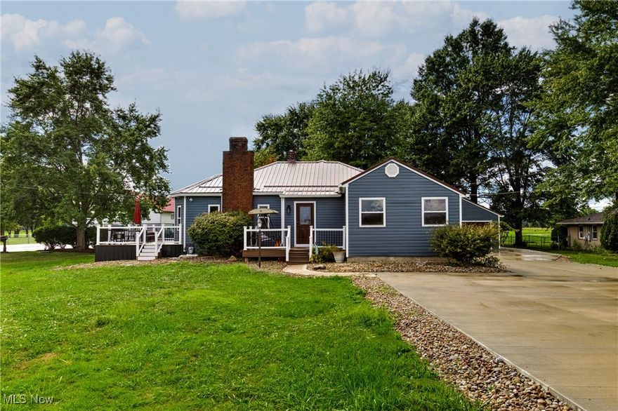 This beautiful 3-bedroom, 1.5-bath home sits on a spacious .74-acre lot and offers the perfect blend of comfort, convenience, and modern updates. Located just minutes from Champion Local Schools, Kent State University Trumbull Campus, shopping, dining, and major highways, you’ll also enjoy a quick drive to Mosquito Lake State Park, Packard Music Hall, theaters, and museums.
Step inside and discover a home that’s truly move-in ready with many furnishings negotiable and major updates already completed for you: Roof (2021), Updated landscaping, New siding, gutters and gutter guards (2024), Composite deck & concrete patio (2024) – perfect for outdoor entertaining, Concrete driveway (2024), New front, basement, and garage man doors, Handmade Amish kitchen cabinets & a new kitchen slider door,  All new windows (2024), Interior freshly painted (2024) and Central Air (2024)
This home combines small-town charm with modern convenience, making it the perfect place to create lasting memories.
Don’t miss the chance to live in desirable Champion Township—schedule your private showing today!