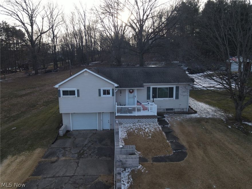 Ideal starter home. Nice move in ready 2-bedroom, 2 bath ranch home on 0.786 acres. Open dining room/living room area. Includes range, refrigerator, washer and dryer. Nice ranch home at an affordable price.