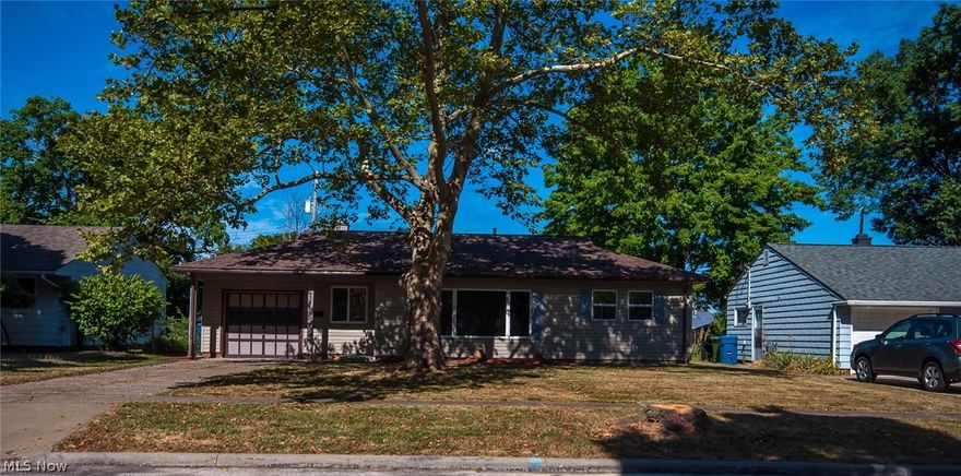 Fantastic rental! Completely updated 3 bedroom, 1 full bath ranch! The family room is very bright with natural light, opening up to a dining room with gleaming floors and a ceiling fan. The kitchen is charming with tile flooring, and back-splash. All appliances are new and included. Sliding door leading to back patio and open backyard. 3 cozy bedrooms, and a full bath with tile flooring. Utility room with sink leads to the 1-car garage. Side door connected to the garage, with a path leading to the backyard. New roof, furnace, and a/c all in 2016. One small pet allowed. Schedule a showing today!