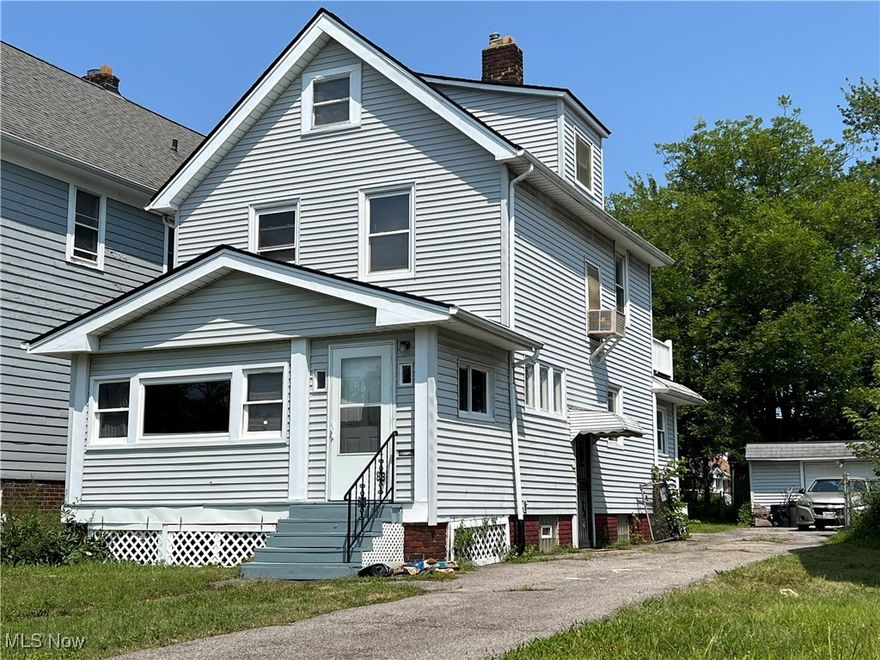Nice colonial, sitting back from street with a great back yard fenced! Spacious 3 bedrooms home, living room, formal dining room with window seat and leaded glass door cabinets. More living space extra 217 sqft with the 3 season enclosed porch, plus another 3 season enclosed porch in the back, off the kitchen. A good size deck on second floor. New roof 2025 and free lead paint certified 2025. House was water proofed and installed a sump pump, glass block windows and updated electrical box. Very well located home near  schools, Stores and restaurants just 2 minutes from Shaker Heights.