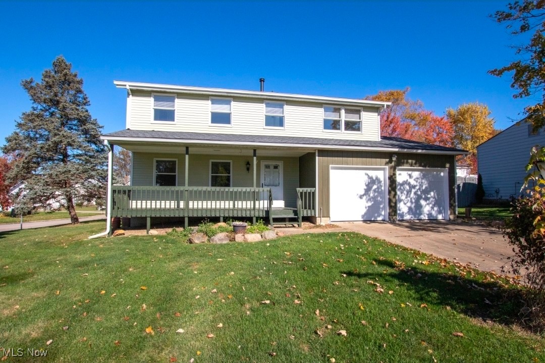Welcome home to this spacious 4 bedroom Colonial Home surrounded in a country suburban atmosphere. Living Room open to Dining Area. Kitchen large enough for eat-in area, nice cabinets and countertop space, refrigerator, stove, dishwasher to remain. Family Room is HUGE with gas fireplace, plus opens to expansive back yard deck. 4 bedrooms and full bath on the upper floor. Basement and partial crawl space has plenty of storage area. 2 Car Garage with Garage Door Opener. Roof recently installed in 2025 - complete tear off. Storage Building in backyard to remain. Great location, close to shopping, dining, parks and major highways. Don't miss out - schedule a showing today!