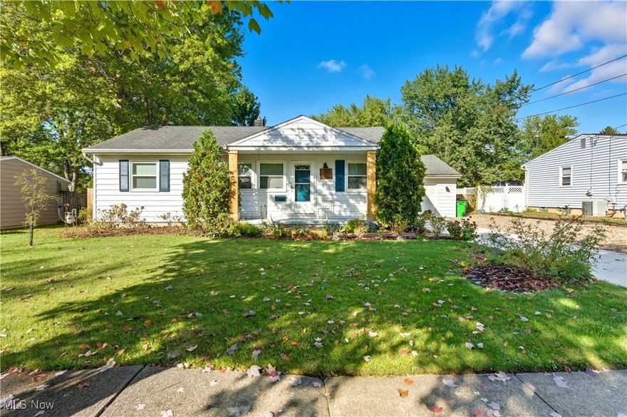 Welcome home to this charming 3 bedroom, 1.5 bath home located in Stow, OH!  This move-in ready ranch boasts character and charm as soon as you first pull into the driveway.  New cement drive greets guests with a bonus gravel drive for extra company or work trailers!  Enter through the front door for a free flowing, open feel.  Living room connecting to the dining room with gorgeous oak hardwood floors.  Hardwood floors stretch throughout first floor area, into all 3 bedrooms.  All 3 large bedrooms have newer ceiling fans, closets, and extra outlets.  Living room features a row of windows, perfect for allowing ample amounts of light and that to bring in that perfect fall breeze (all windows were replaced in 2019).  Dining room has extra built ins and shelves, offering extra storage and fine china display opportunities. Large galley style kitchen with subway tile backsplash, ceramic tile flooring, granite countertops, and stainless steel appliances.  With the pantry and plenty of cabinets, you'll have a hard time running out of space! Bonus 3 season room is the true entertainment spot, with a large custom built countertop area - seamlessly connecting the inside and outdoor spaces, and is framed by stunning repurposed windows. A large brick patio and private fenced yard, complete this backyard oasis with well-kept landscaping including ornamental and native plants, & a thriving rain garden. Downstairs has an additional 1/2 bath, storage area and laundry.  LVP flooring and carpeted finished area.  Great addition for a teen hangout, or for extra living space for the family to gather.  Many updates throughout the home include Levolor Custom fabric roller shades, newer windows, water heater and much more!  This home is completed with an attached 1+ car garage, with electricity and door opener.  Call today before this one is SOLD!