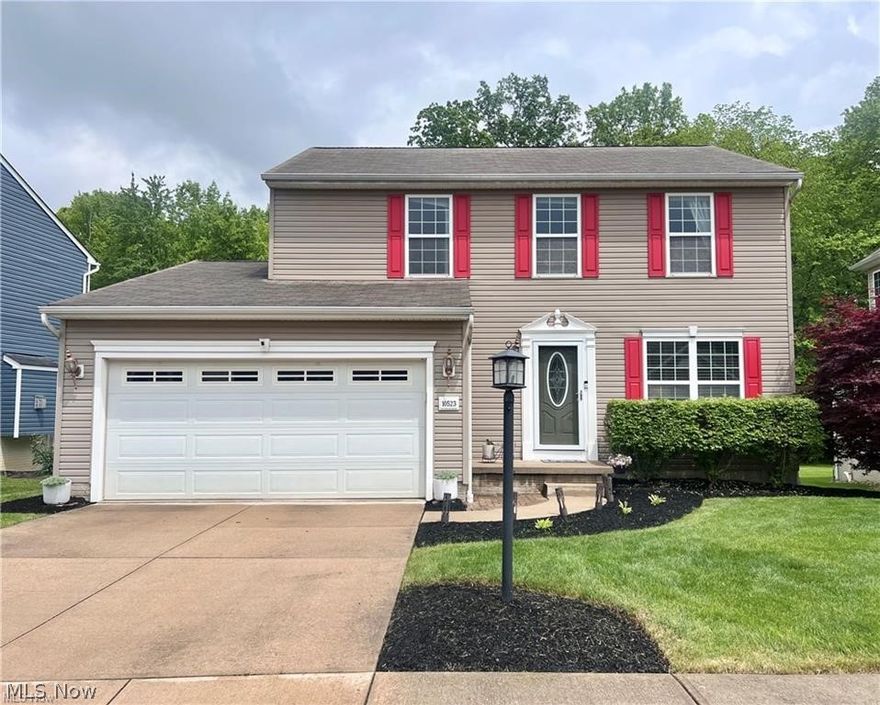 Lovely light filled 3- bedroom, 3.1 bath colonial located in Aurora City Schools District.  The first floor has an open concept kitchen with movable granite island. SS appliances stay. Family room is a great space with picture window, fireplace and opens to the kitchen.  Morning room can be a dining space or play area with vaulted ceiling and access to deck with Trex floor.  In addition, there is a flex room with French doors off of foyer that can be used as an office, formal living room or playroom.  No carpet on 1st floor, all LVP.  3 spacious bedrooms with 2 baths are on 2nd floor.  A partially finished basement with full bath and egress windows provides additional living space or can be used as a 4th bedroom. There is ample storage in the basement.  The backyard is an entertainer's dream with wooded views, large grass area, custom stone patio, firepit and spacious deck.  Move in and start enjoying the​​‌​​​​‌​‌​​​‌‌​​​‌‌‌​​‌​​‌‌​​​​ house!