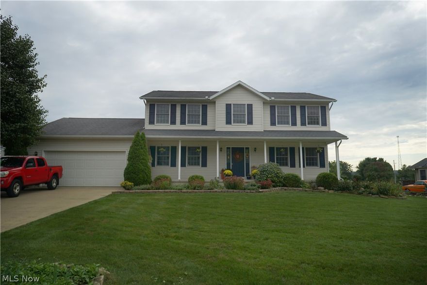 Welcome Home!  This fabulous home has so much to offer to everyone in the family.  Over 2,400 SQ FT plus a full basement.  Home sits on 0.61 acre.  This home is great for entertaining inside & out.  First floor features sizable foyer, comfortable living room and formal dining room.  You will love the openness of the eat in kitchen (all appliances stay) and the family room.  Sit back, relax and enjoy the beautiful view of the inground pool from the all-season sun room.  In addition to the first floor is the laundry room and half bath.  Owners retreat features two closets & bathroom.  Second Floor has a family room, full bath and 2 bedrooms.  Full unfinished basement with so much potential, blank canvas waiting for your personal touch.  Walkout door that leads to the 2-car attached garage.