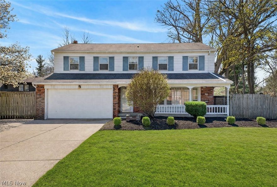 25191 Butternut Ridge Road in North Olmsted offers a spacious and well designed layout with 4 bedrooms and 3.5 bathrooms, perfect for comfortable everyday living and entertaining. The main level welcomes you with a bright and inviting living room that flows seamlessly into the dining room, both filled with natural light from large windows and sliding glass doors, with chic wood detailing adding character to the dining space. The kitchen features bright white cabinetry, stainless steel refrigerator and dishwasher, vinyl flooring, and flexible space for additional storage or a cozy dining nook. Just off the kitchen, the family room offers a warm and inviting setting with a fireplace and built in shelving. All bedrooms are located on the second floor and feature cozy plush carpet, including a generously sized primary suite with an ensuite bathroom complete with a shower tub combo and double closets. A shared bathroom with dual access from two bedrooms adds convenience and functionality. The finished basement expands your living space with a large rec room ideal for entertaining, along with a full bathroom and a dedicated laundry and utility room. Outside, enjoy a fully fenced backyard with a privacy fence, concrete patio, and a utility shed, plus the convenience of an attached 2 car garage. This home combines space, comfort, and functionality in a prime North Olmsted location.