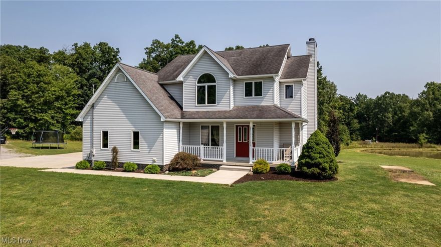 Country Living on over 5 acres and just minutes from Austintown and Turnpike.   This expansive 1,879 square-foot residence offers the perfect blend of comfort, space, and tranquility, set on a stunning 5.49-acre lot complete with a picturesque pond.

This beautiful home features four generous bedrooms and two and a half bathrooms, providing ample space for family living or accommodating guests. The inviting floor plan includes a well-designed kitchen with modern amenities, a cozy dining area, and a spacious living room ideal for relaxing and entertaining.

Retreat to the master bedroom, featuring an ensuite bathroom with laundry for added privacy and convenience. The additional bedrooms are filled with natural light, ensuring comfort for every family member. 

Step outside to enjoy the serene surroundings. The expansive property offers endless possibilities for outdoor activities, from gardening to hosting gatherings on large deck, while enjoying the serenity of your own pond. The included garage and outbuilding provide additional storage and workspace, perfect for hobbies or projects.

Nestled in a peaceful and private setting, this property offers a rare opportunity to enjoy country living!
Stocked Pond 6ft deep.  3 Bay garage 24x36 with water and electric concrete floor and 10ft doors.  Home Warranty!  See it today!!