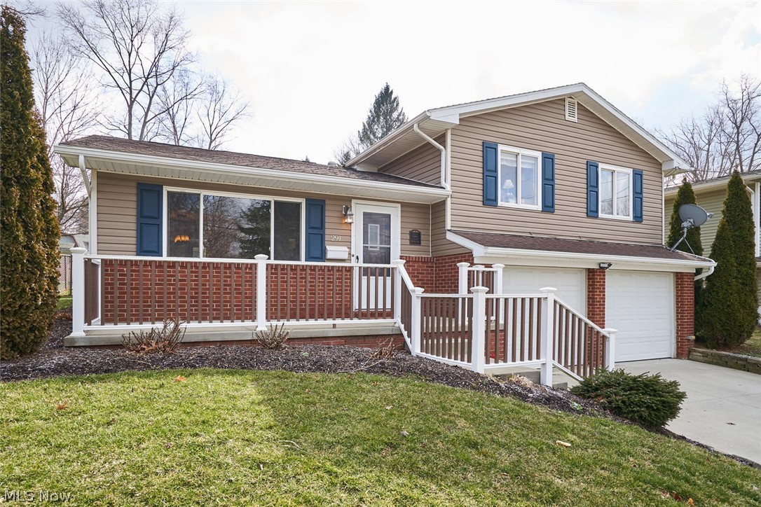 Charming, updated Split Level in quiet neighborhood. You will love this wide open floor plan. Kitchen has been remodeled and opens into the large bright family room. Glass sliding doors lead straight to stamped concrete patio and private backyard. Too many updates to list. Come and see it for yourself!